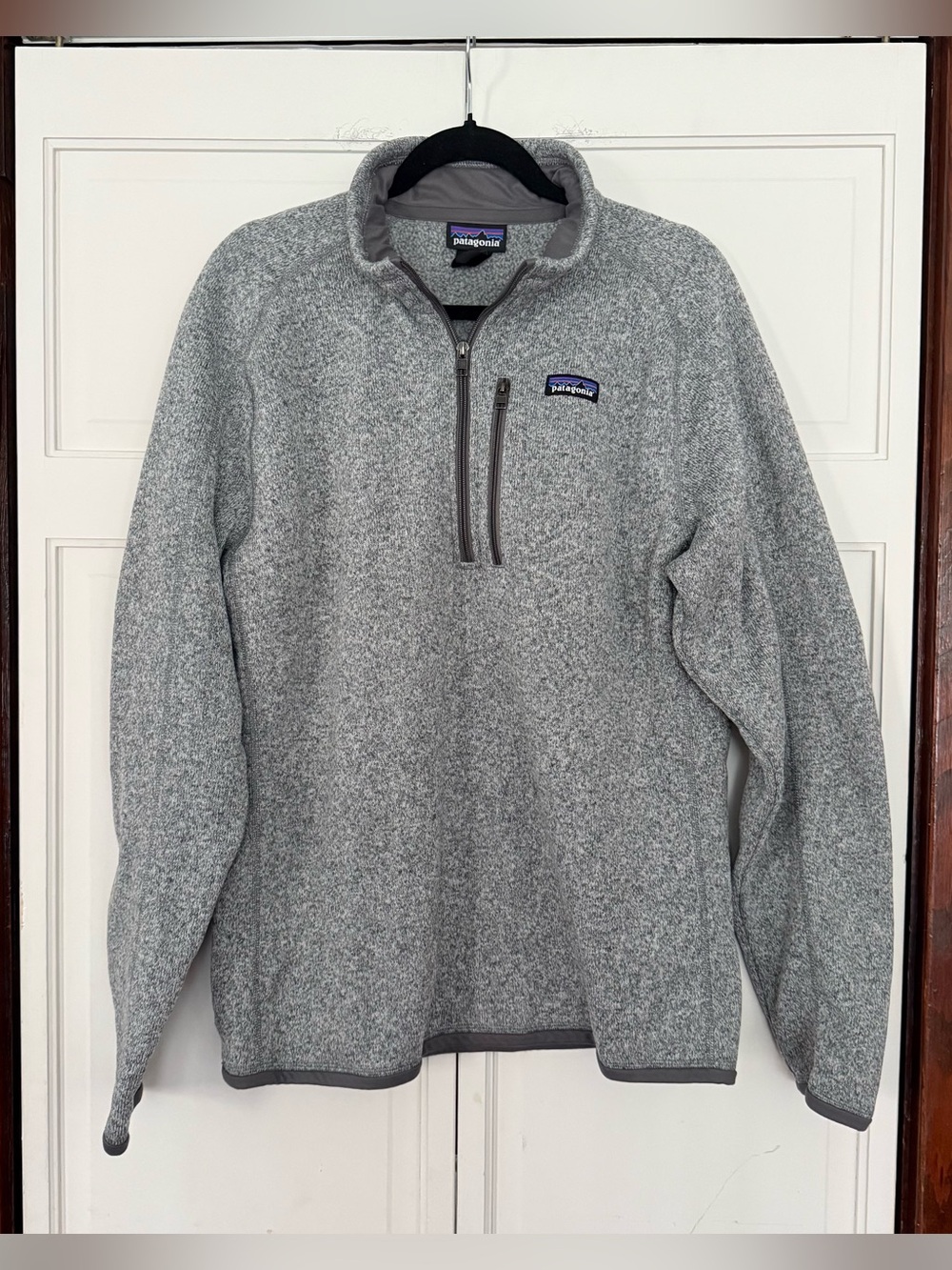 Patagonia Men’s Better Sweater 1/4 Zip Fleece Pullover Size Large Gray